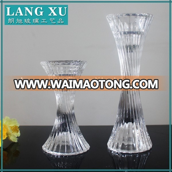 LXHY-A013 Gold decoration Handmade Large Floor Glass Candle Holders