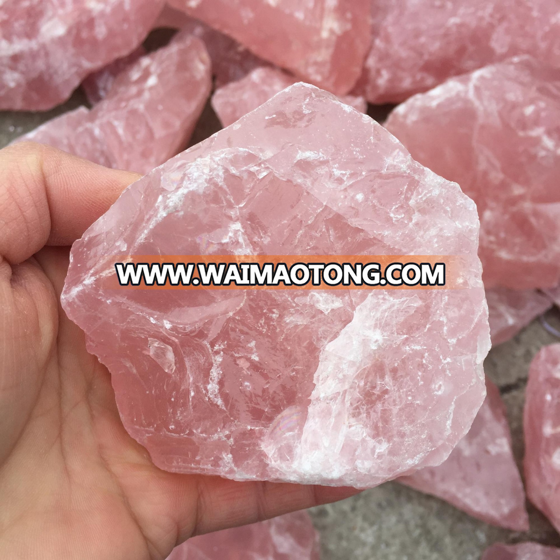 Natural rough rose quartz unpolished raw crystal Stone for sale