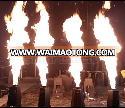 Six Corner DMX LPG Fire Flame Projector connect with gas tank Stage Effect fire spray thrower machine