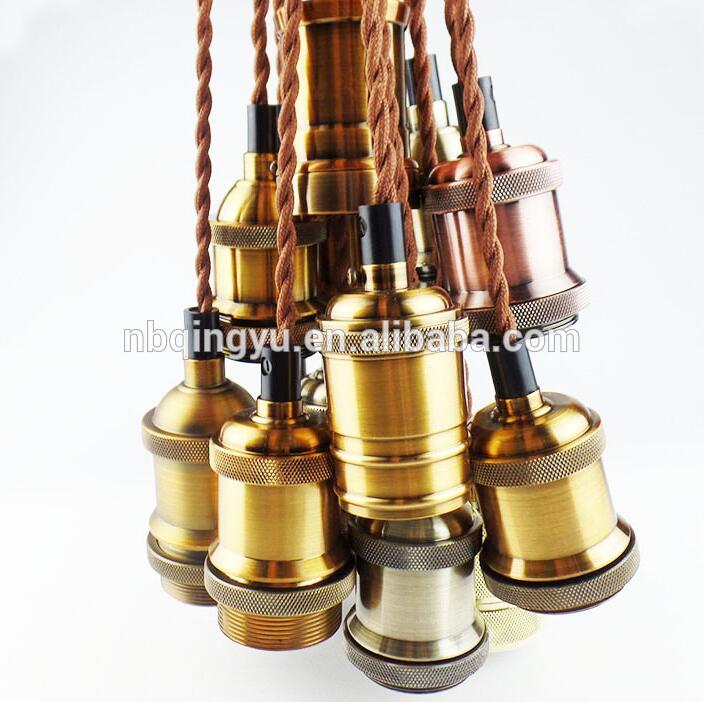 Bulk buy from China lamp holder fittings retro bulb holder E27 for antique bulb brass lamp socket