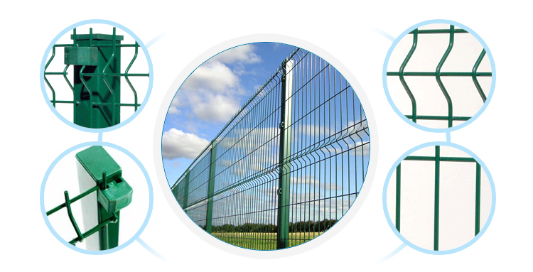 China Curved 2x2 galvanized welded wire mesh