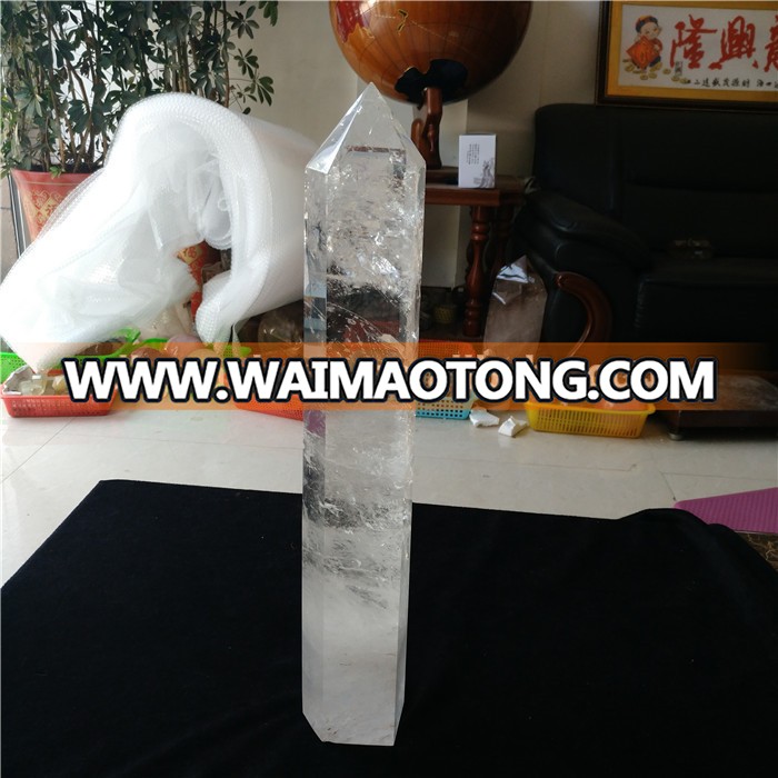 Natural safe  rose rock clear quartz crystal yoni healing for vaginal massage dildo wands