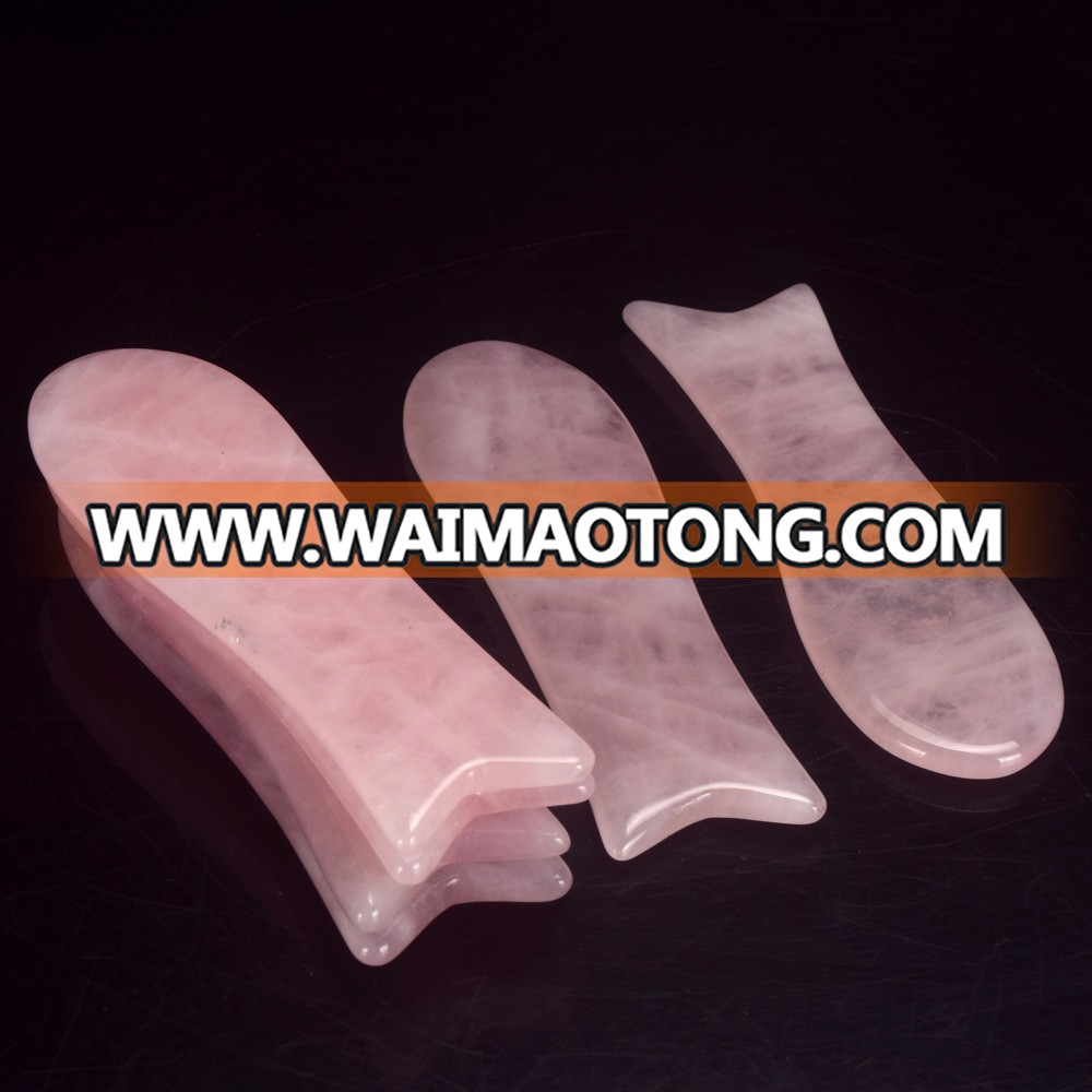 wholesale natural rose quartz Gua Sha Tool for sale