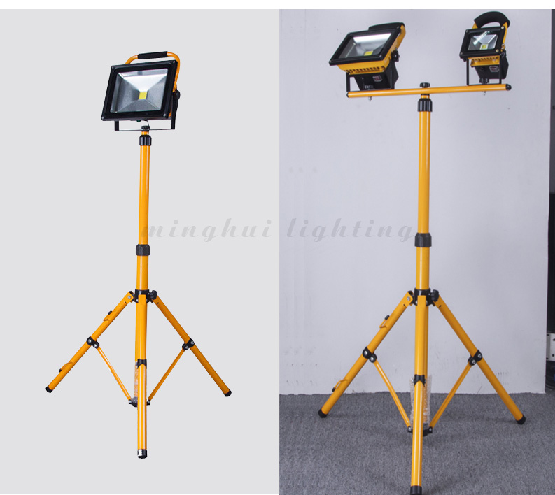 led rechargeable work light with tripod 50w portable led flood light 10w 100w