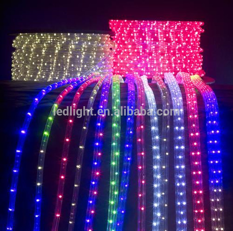 2m decoration Christmas high quality LED Round 3wires Rope light