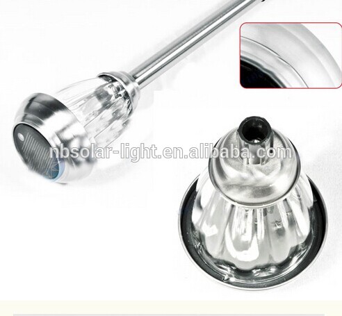 Stainless Steel+Glass H43.5CM*D8.8CM LED Outdoor/Garden Solar Lights/Lamp