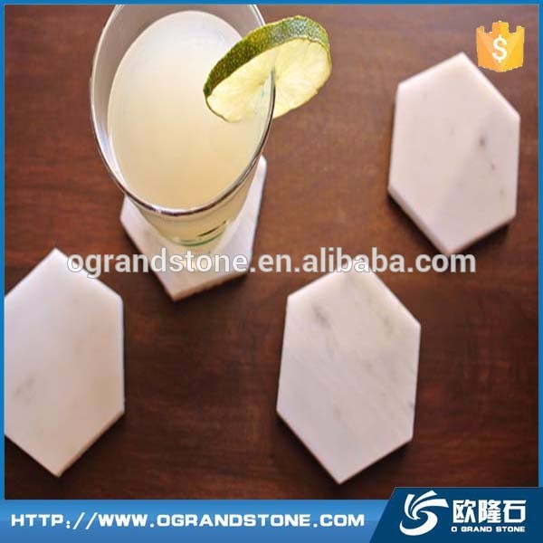 Round Cup stone coaster Green Marble Coasters Set Wholesale