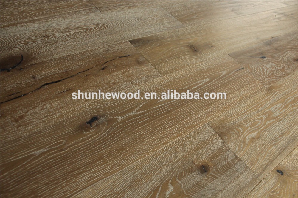 Cheap Prices Brushed Smoked 220mm Wide 2200 Long Floorboard 6mm Wear Layer Oak Parquet Engineered Oak Wood Flooring