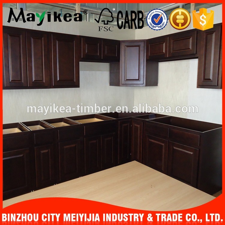 Hot selling new design high quality cheap solid wood kitchen cabinet