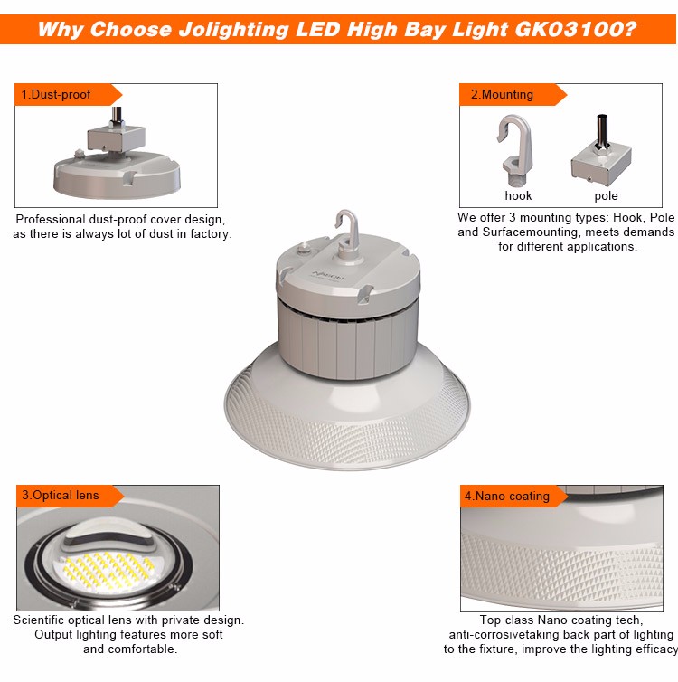 UL DLC Industrial LED High Bay Light 150w