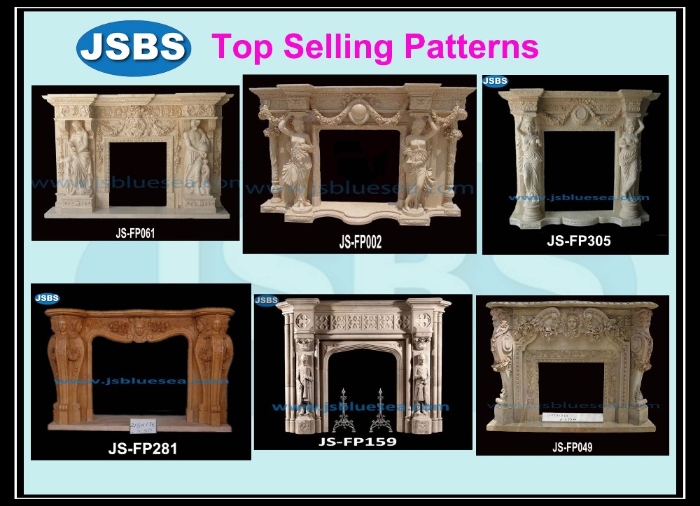 carved luxury stone fireplace surround