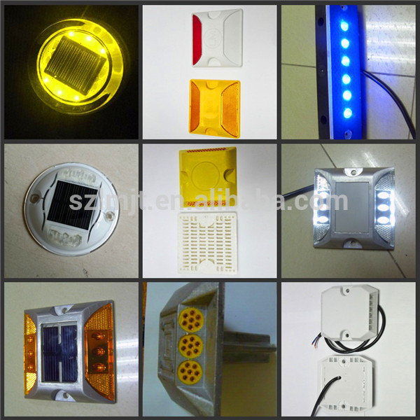 Two way LED wired aluminum road stud reflective road marker cat eyes for tunnel safety use