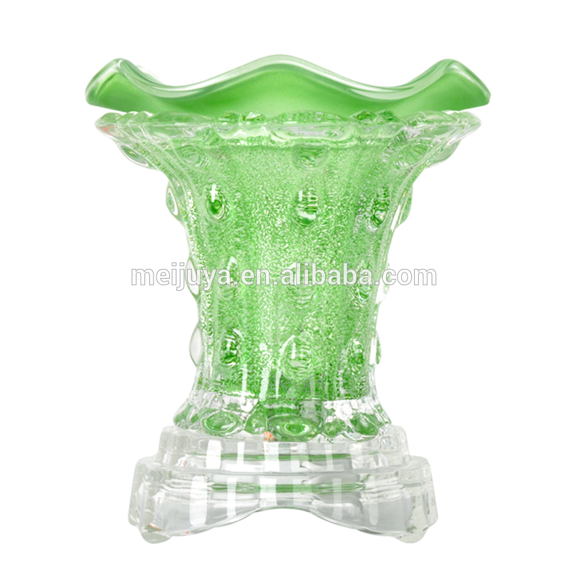 electric small glass rain drop style oil warmer C0870