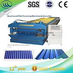 Popular Double Layer Top Quality Roll Forming Machine / Steel Rollformer/ Profiling Machine