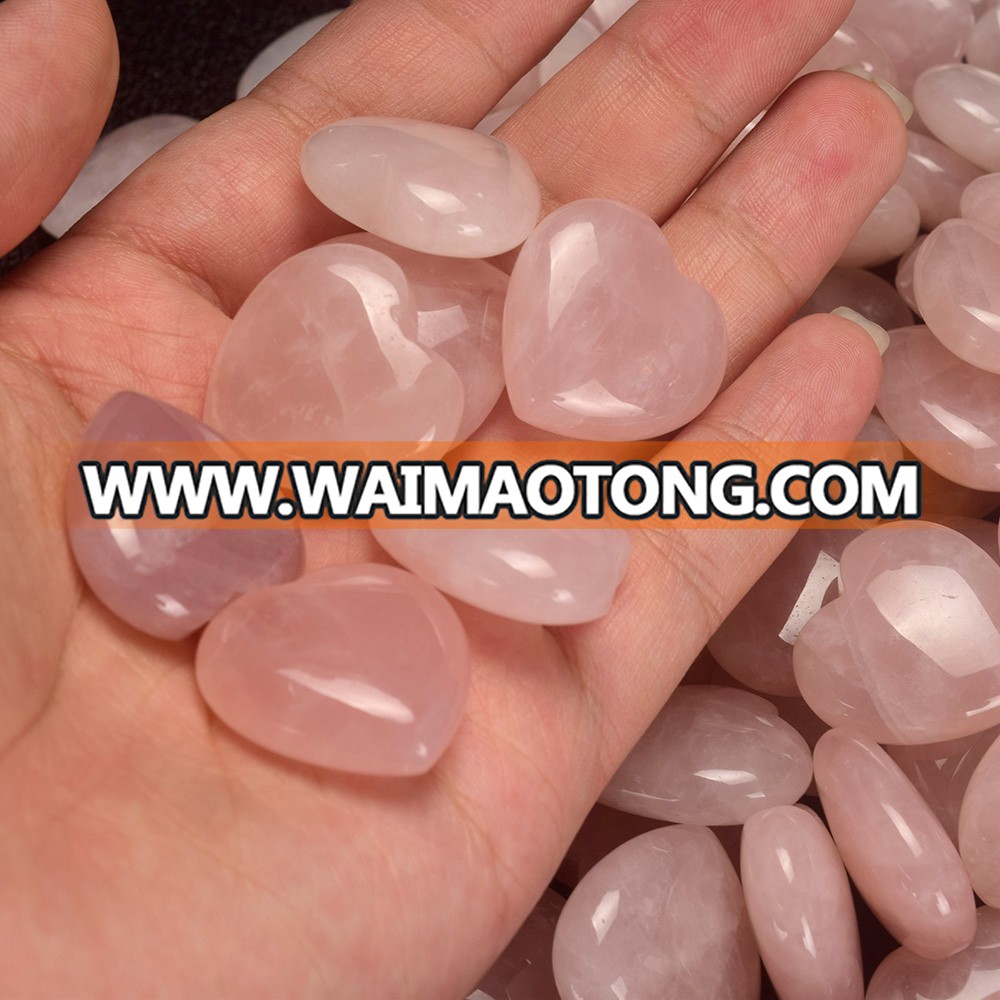 natural wholesale semi-previous rose quartz heart for sale