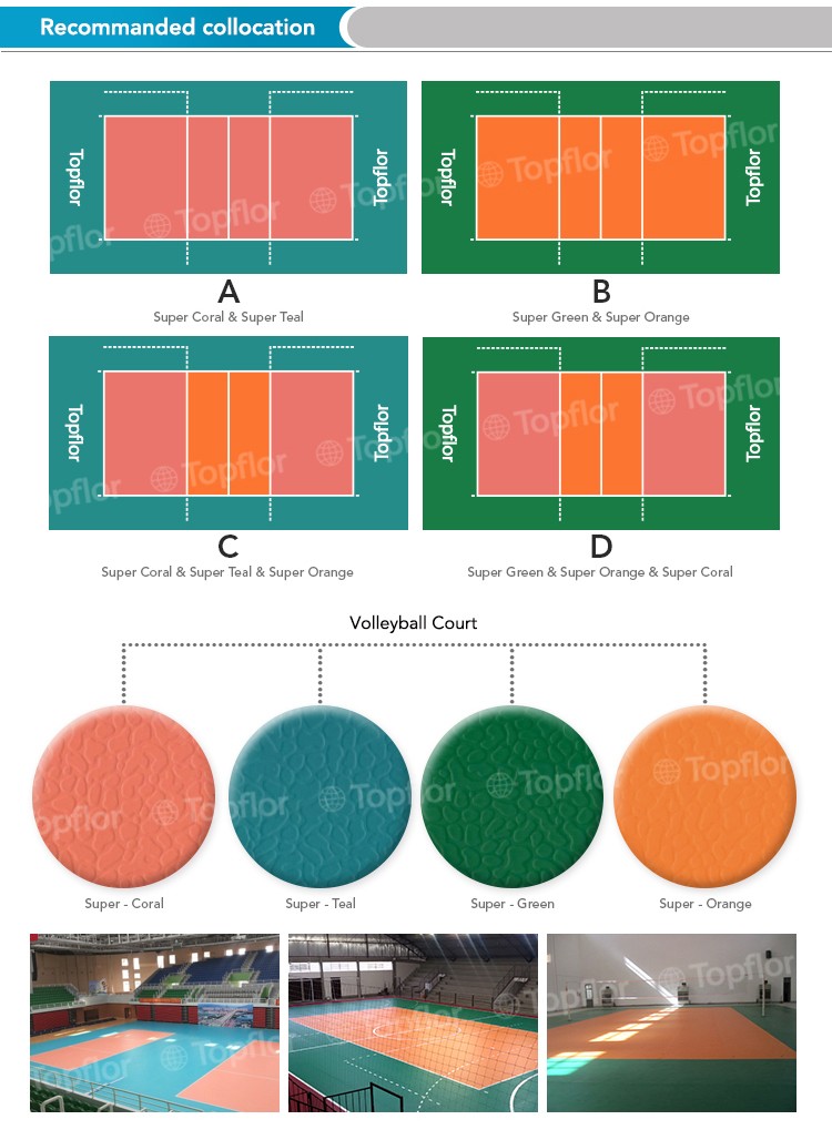 Indoor volleyball court pvc sports flooring for sale pvc flooring prices