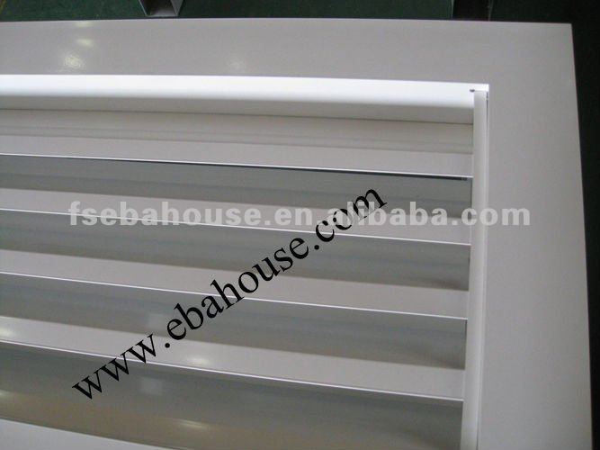 Powder coated aluminum louver window for air-conditioner protection