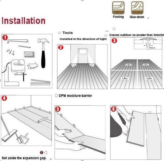 Floor accessories FLOOR MAT Moisture-Proof Underlay