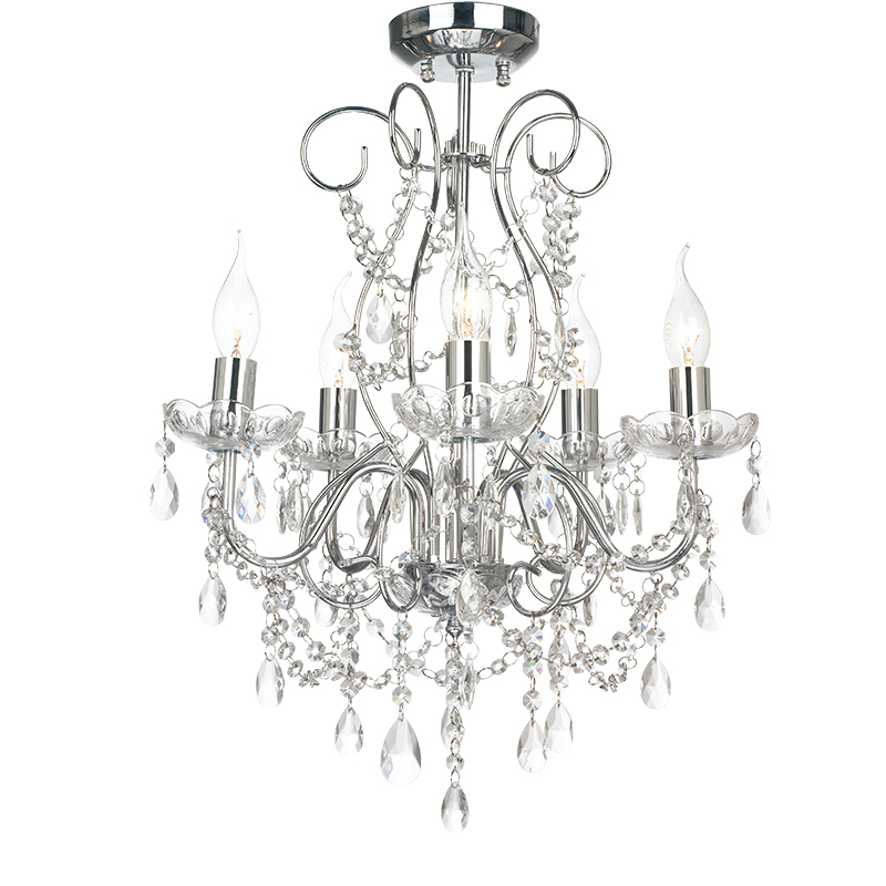 Wholesale modern chrome 5L/6L/8L candle chandelier crystal chandelier NS-120186