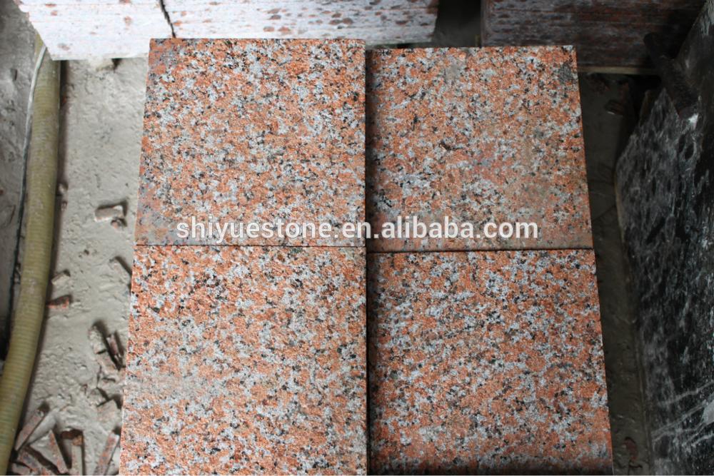 Cenxi Red, Maple Leaf Red G562 Flamed Patio Granite Cube Stone