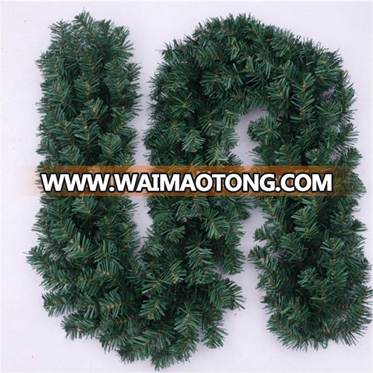 Wholesale pvc 270cm artificial christmas garland hang christmas tree decoration