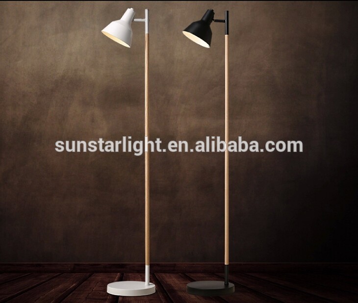 Hot sale indoor downlight modern metal wooden floor lamp