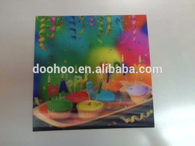 Festival gift greeting card Happy birthday 3D Lenticular Greeting Cards