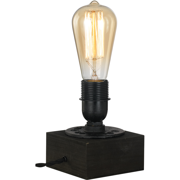 Industrial LOFT Retro rotary Desk Iron Pipe Edison Brass and Black Table Lamp NS-121179