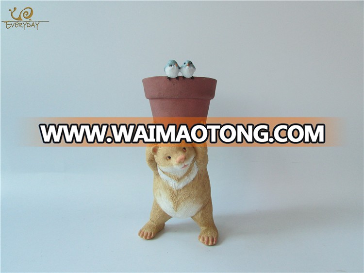 Unique 1 Piece Cute Animal Figurine Resin Mini Bonsai Flower Pots & Planters Home Decor