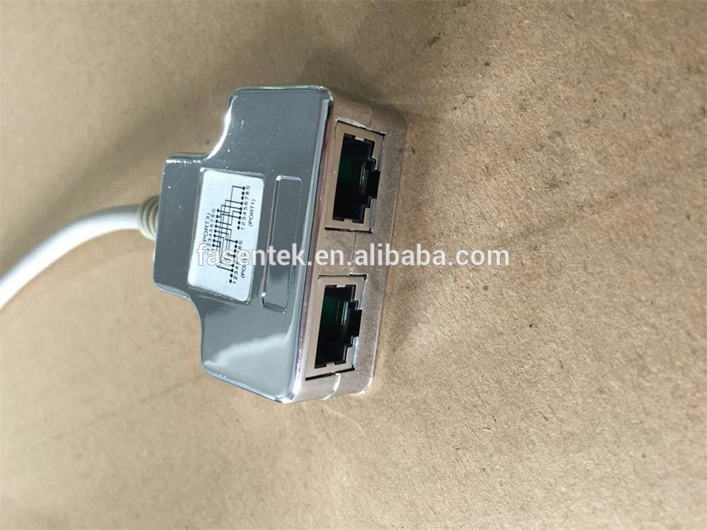 RJ45 Shielded Network Cable Splitter Customized Wiring Connecton is Welcomed