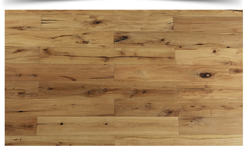 Premier quality cracked and oil finished European white oak wire brushed engineered wood flooring