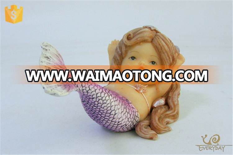 Handpainted Hot Sell Decoration Resin Female Statues Mermaid Figurine for Sale