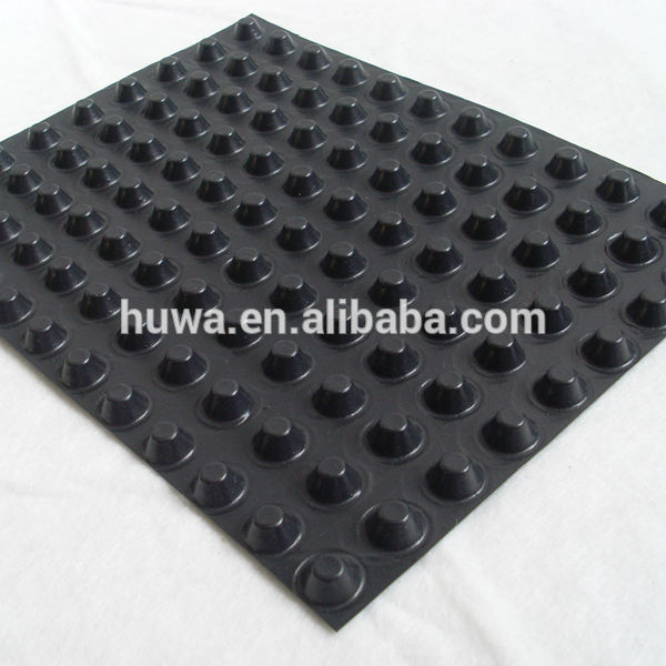 Foundation Slab Moisture Barrier HDPE Underground Basement waterproofing membranedimple drain supplier