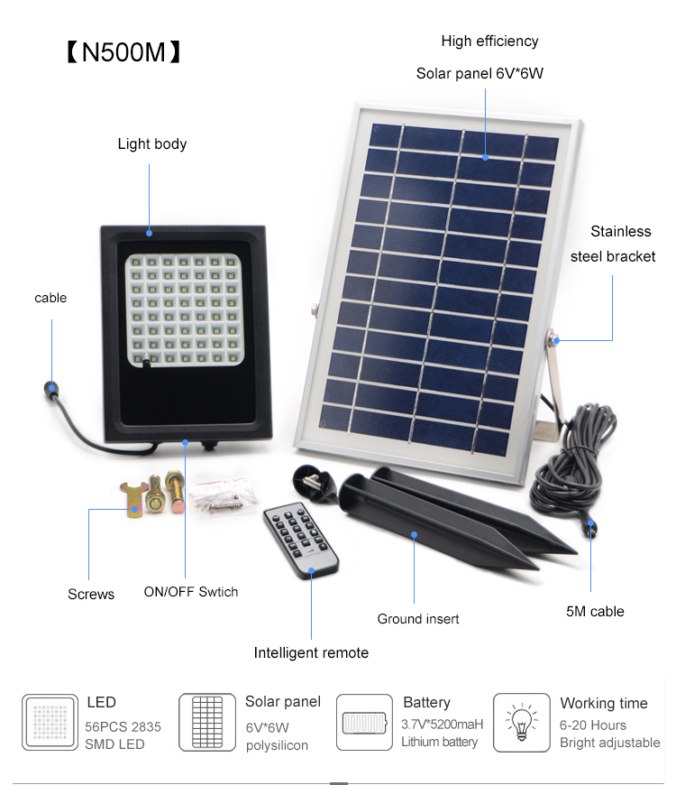 Solar floor light solar powered light solar spotlight for garden