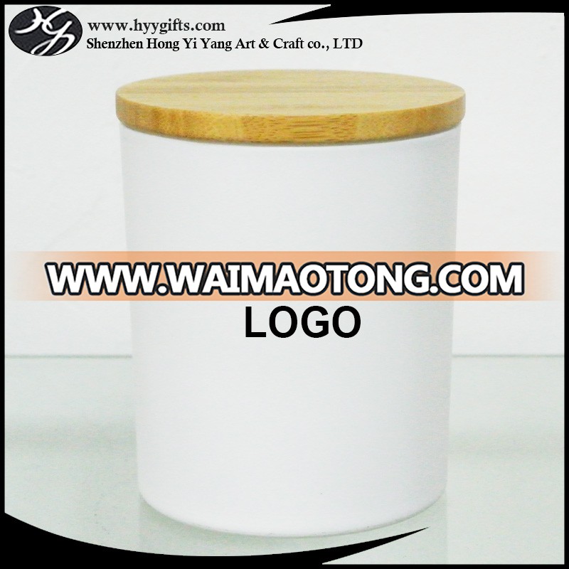 Custom sealed bamboo candle lids for candle jars