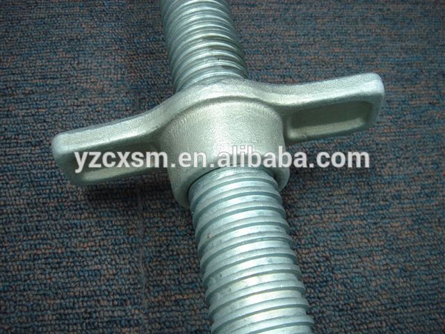 Steel Screw Thread Rod Adjustable Solid Base Jack U Head