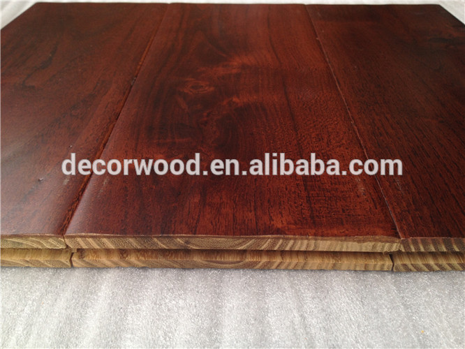 Chinese teak/Tropical teak/Robina smooth solid wood flooring mahogany color