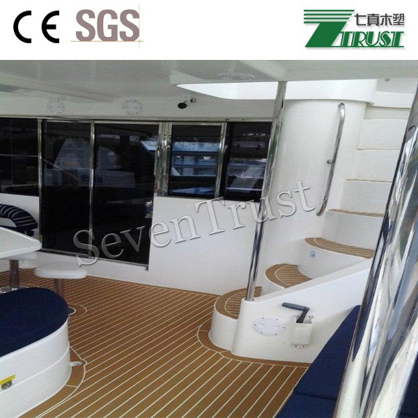 pvc soft teak deck flooring for yacht/boat/pontoon Size:190X5MM