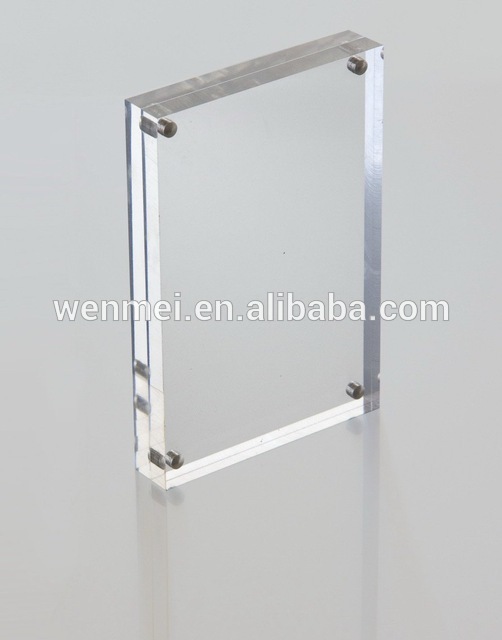 angled clear acrylic magnetic frame