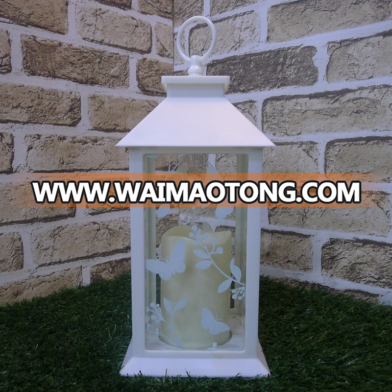 Electric white butterfly candle for holiday decorative lantern