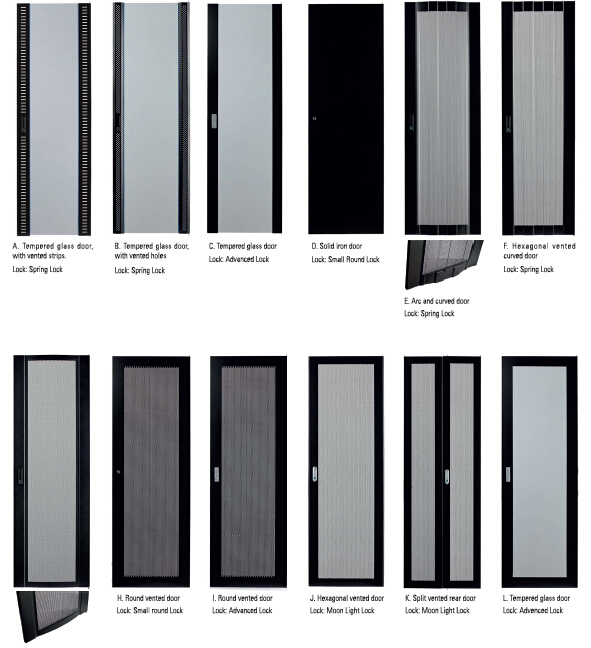 data center floor standing 19inch 800x800 37U server rack perforated door network cabinet