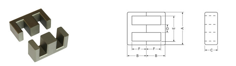 EE85 High Permeability ee Large Size Ferrite Core For 12w 40v 300ma Transformer