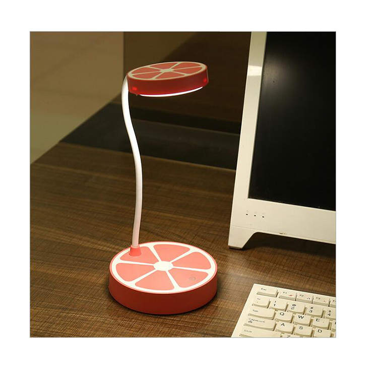 Hot sell wholesale cute kids present fruit dimming led eye protection desk lamp