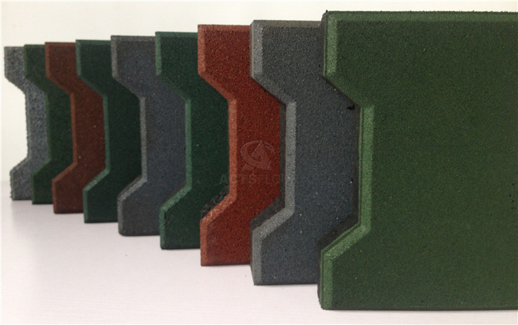 ACTSFLOOR Brand Top Quality Soft Material SBR Recycle Rubber Floor Brick Tile