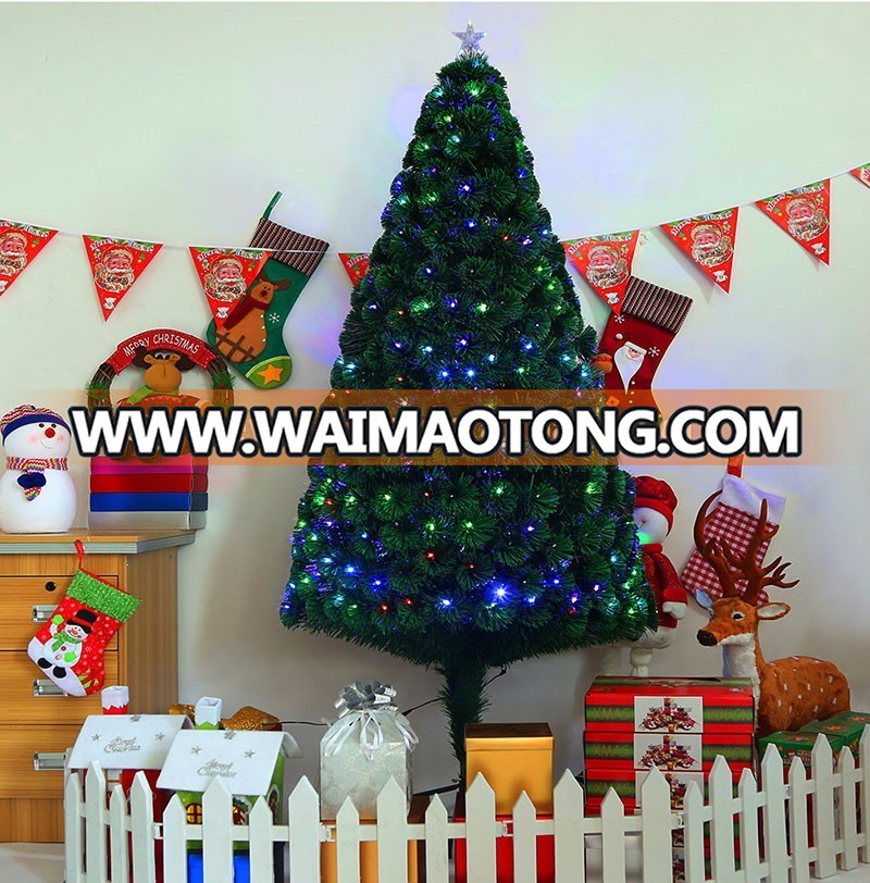 Christmas decoration artificial pvc fiber optic christmas tree with 60cm 90cm 120cm