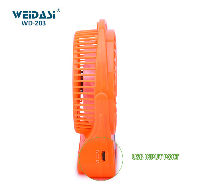 3 way speed electric mini hand standing fan rechargeable with usb