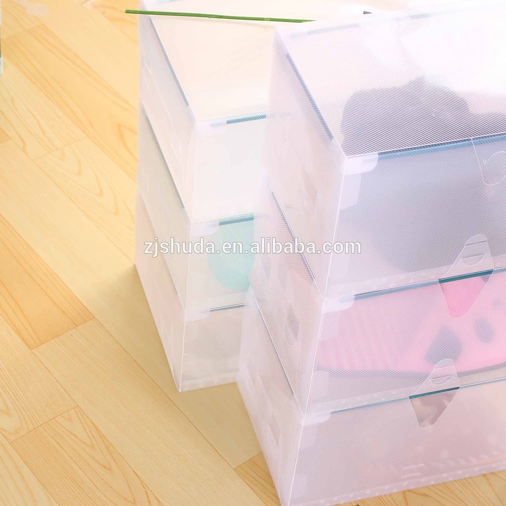 Plastic shoe box/transparent shoe box/clear drawer shoe box for short boot