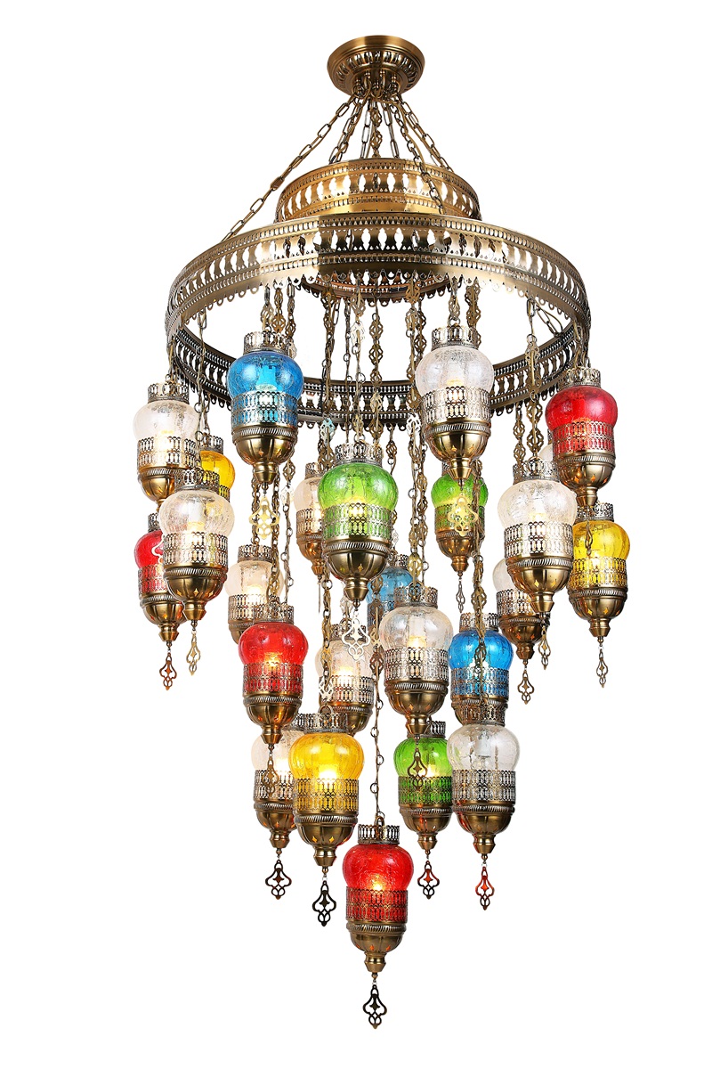 Hot sale Mosque Pendant lamp with cast iron for church decoration