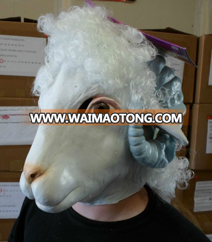 Wholesale Masquerade Mask(Full Head Cosplay,Party,Costume,Carnival,Ball Mask) Hot-selling Realistic Latex Goat Mask