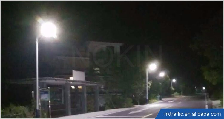 80W Outdoor IP65 All in one integrated led solar street light with photocell